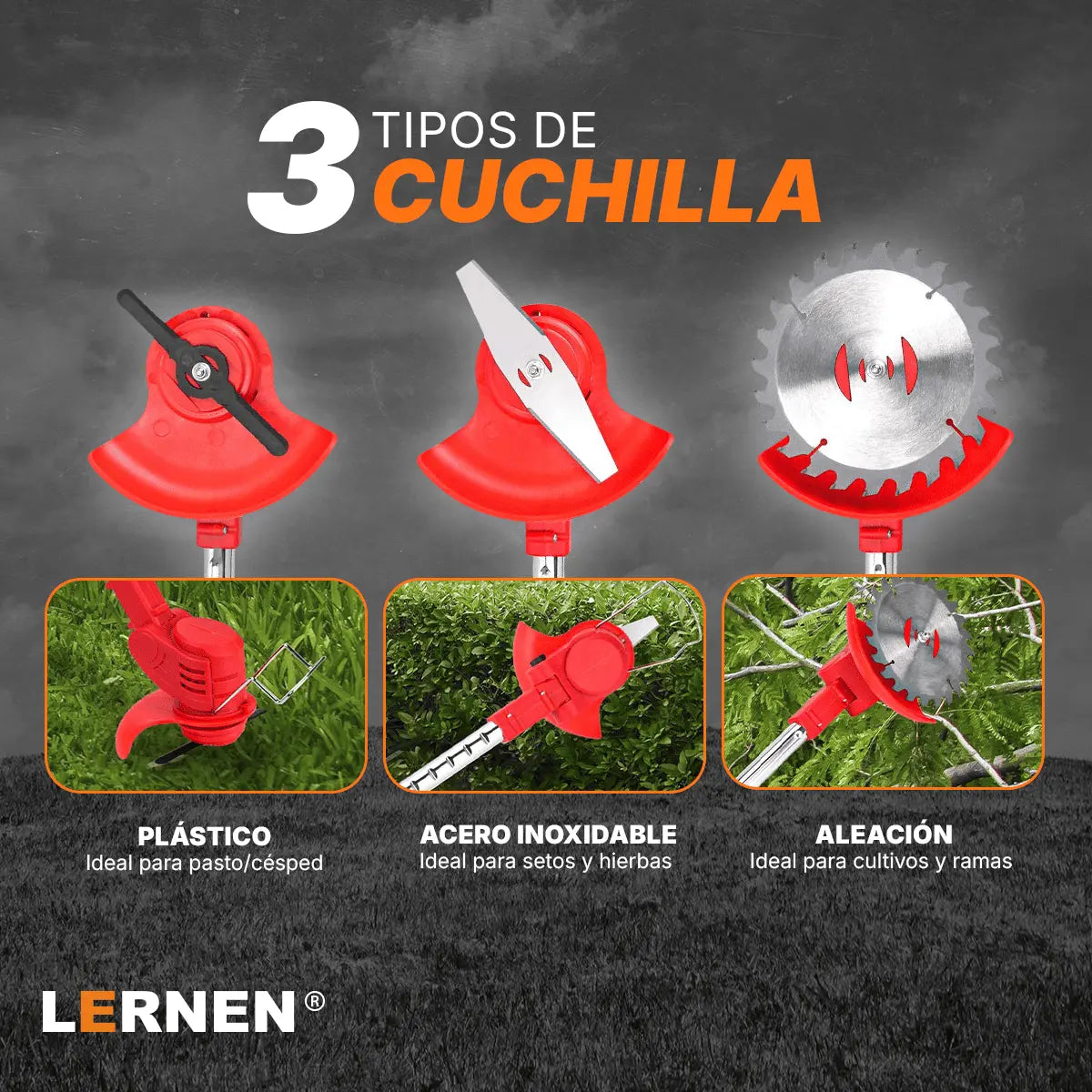 Orilladora de Pasto Telescópica Lernen Lernen