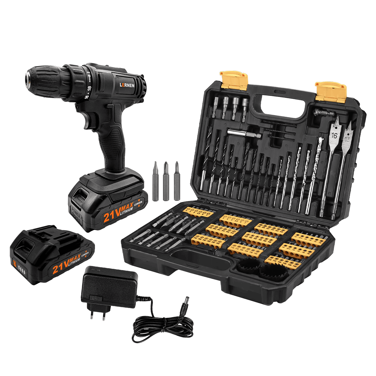 Taladro Destornillador + Set 99 Brocas