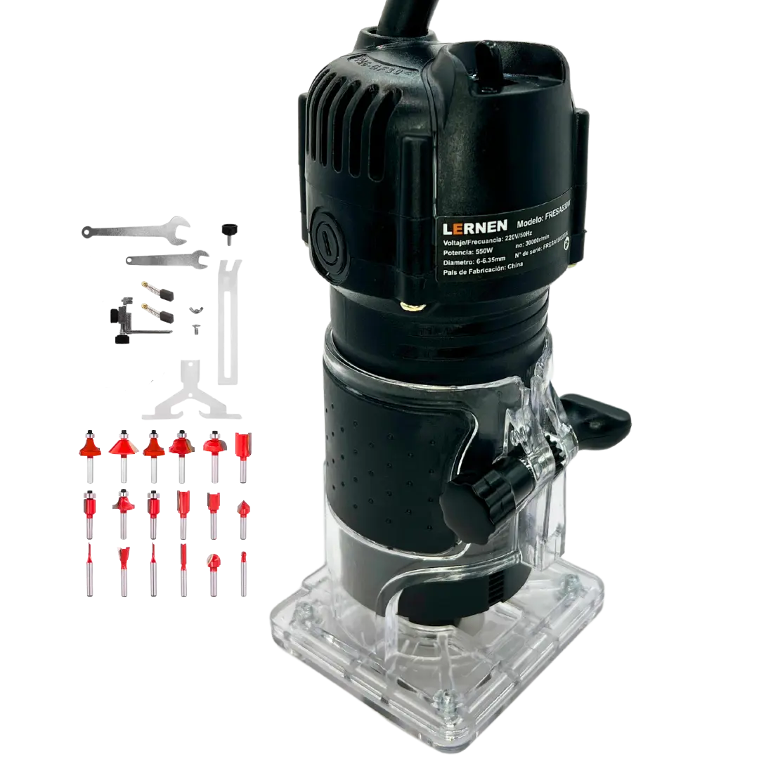 Pack Fresadora Router Tupi + Set De 150 Herramientas Lernen