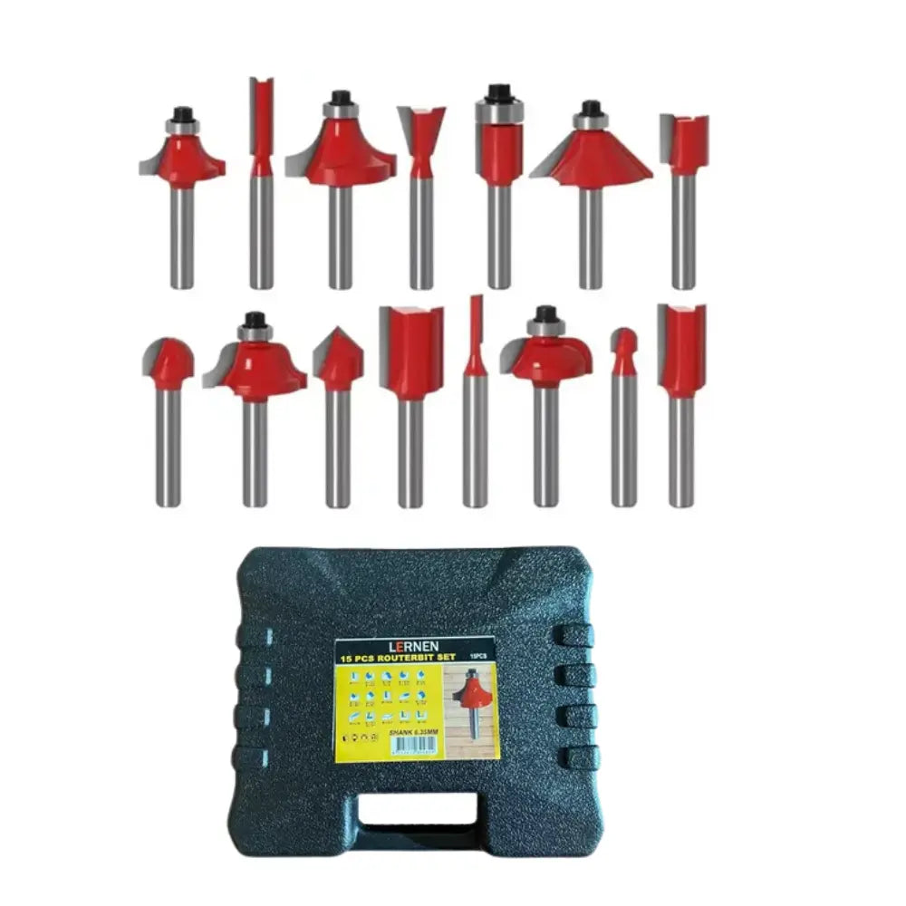 Pack 15 Fresas Broca Para Fresadora Tupi + Maletín