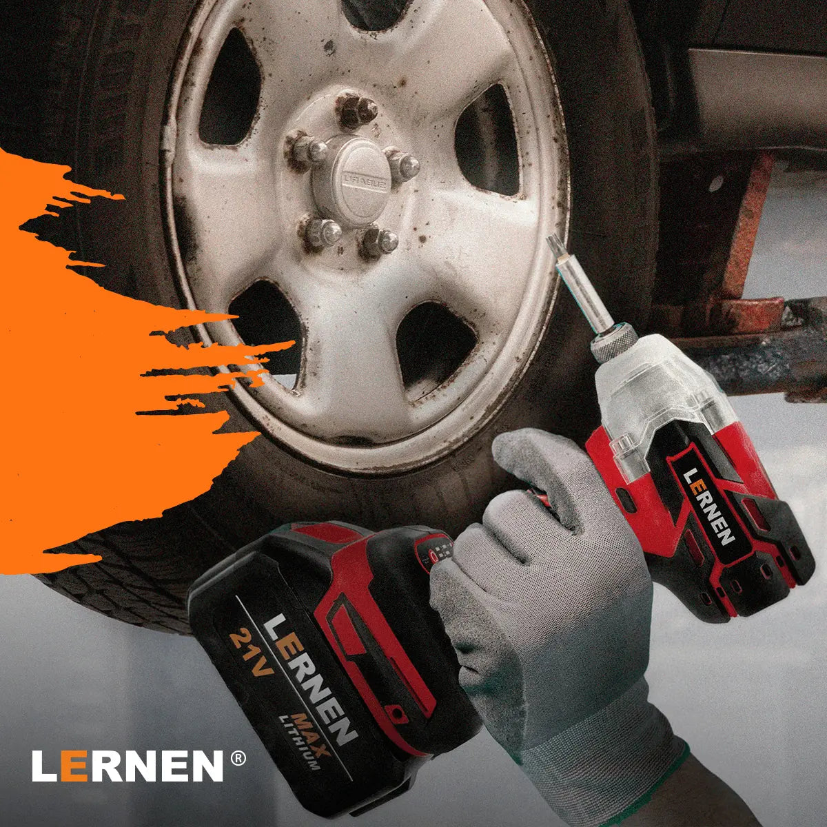 Pack Brushless Taladro y Llave Impacto LERNEN + Bolso + Accesorios Lernen