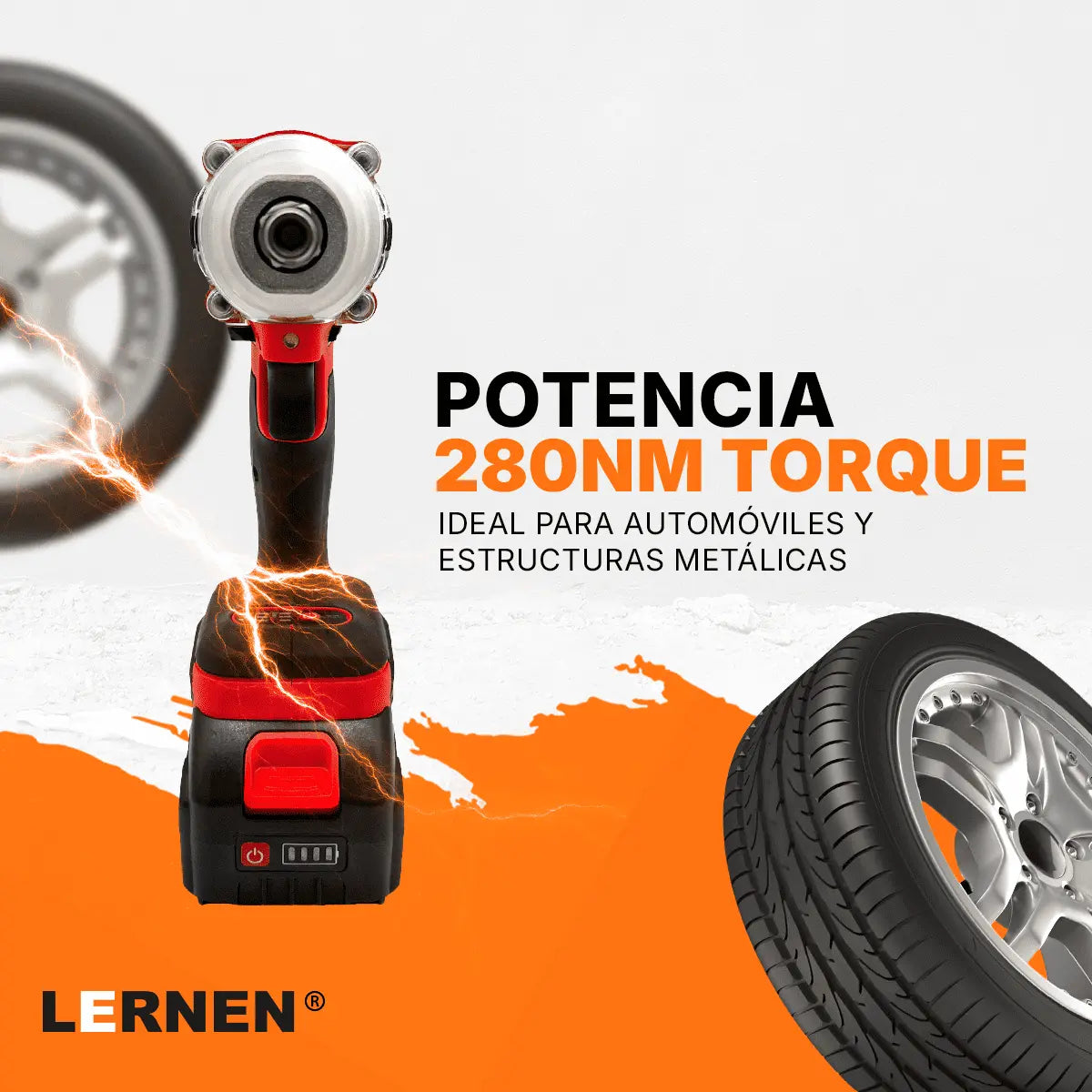 Pack Brushless Taladro y Llave Impacto LERNEN + Bolso + Accesorios Lernen