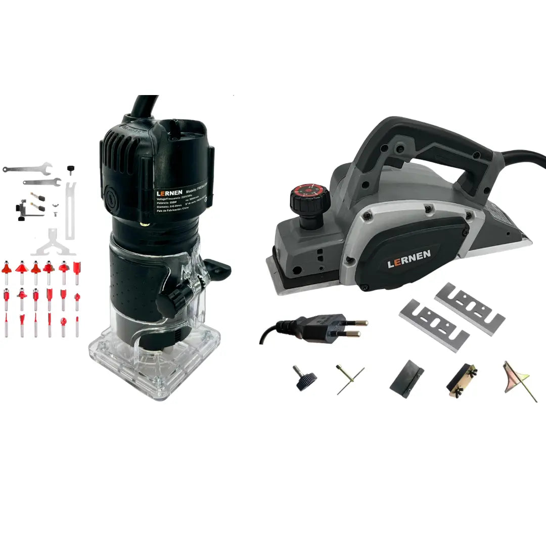 Pack Fresadora Router Tupi + Cepillo Eléctrico Carpintería