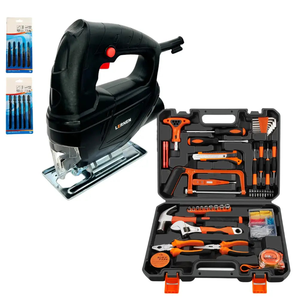Pack Sierra Caladora 3000 Rpm + Set De 150 Herramientas