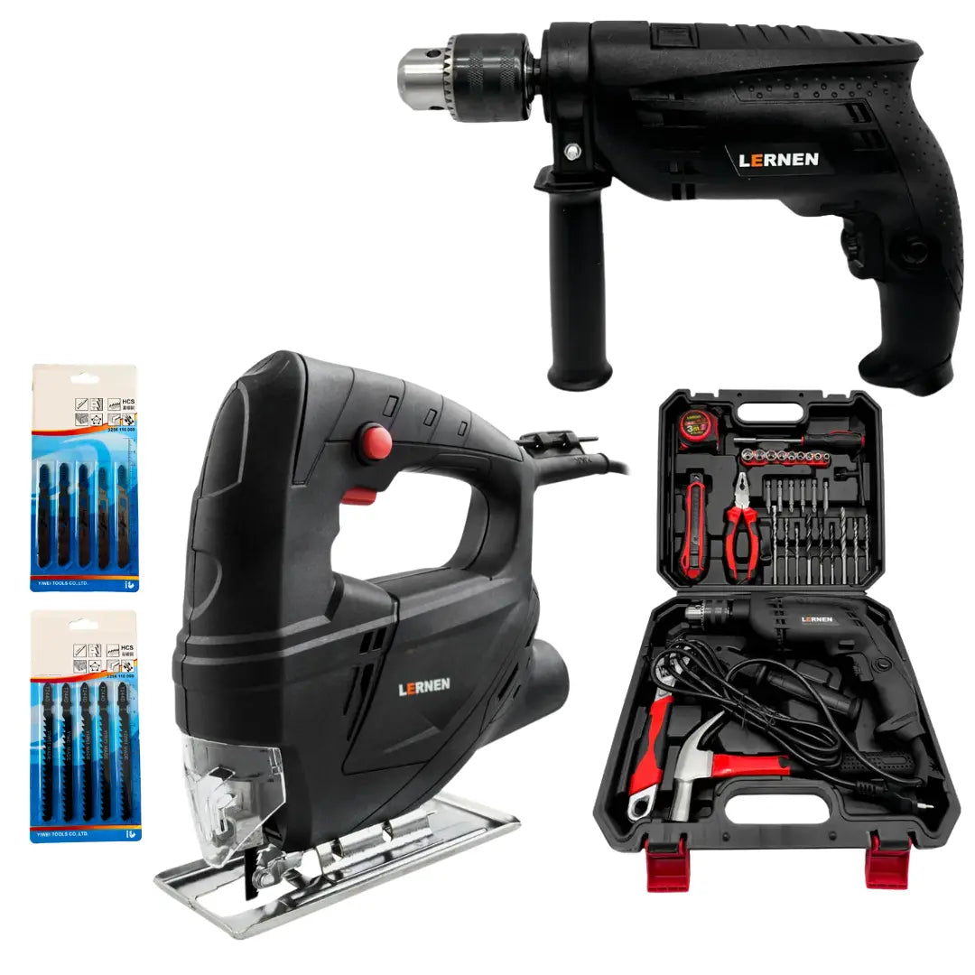 Pack Sierra Caladora 3000 Rpm + Taladro Percutor Lernen