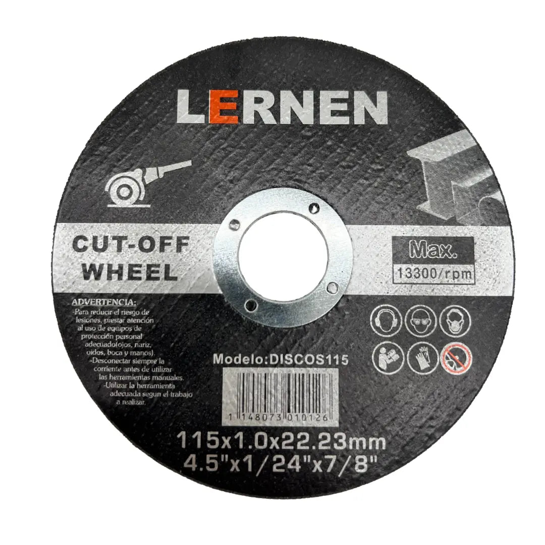 Pack de 50 Discos de Corte 4 1/2 X 1.0mm LERNEN para Metal Lernen