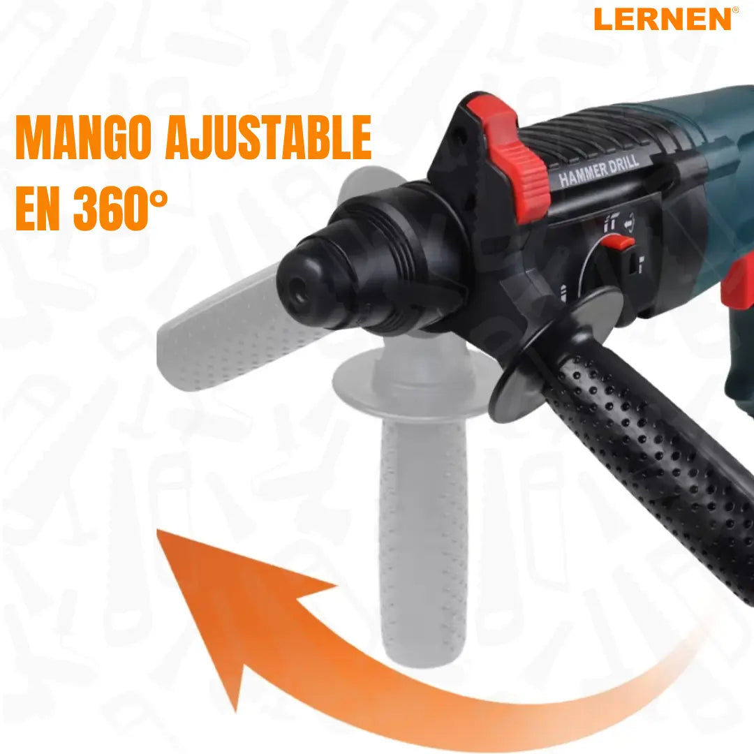 Kit Rotomartillo 800 W LERNEN+ Maletín Portátil + Accesorios Lernen