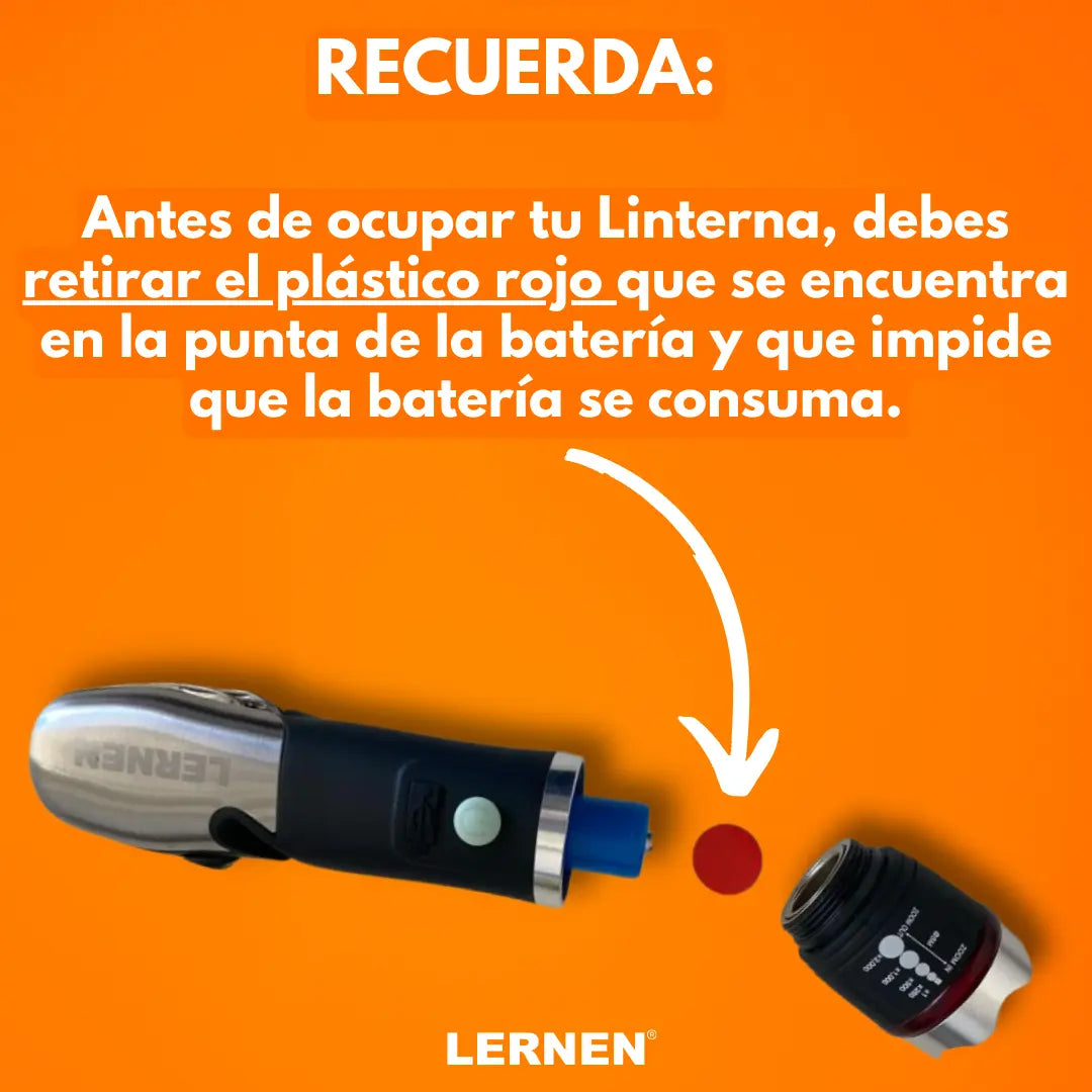Linterna Recargable con Zoom Multiproposito Lernen