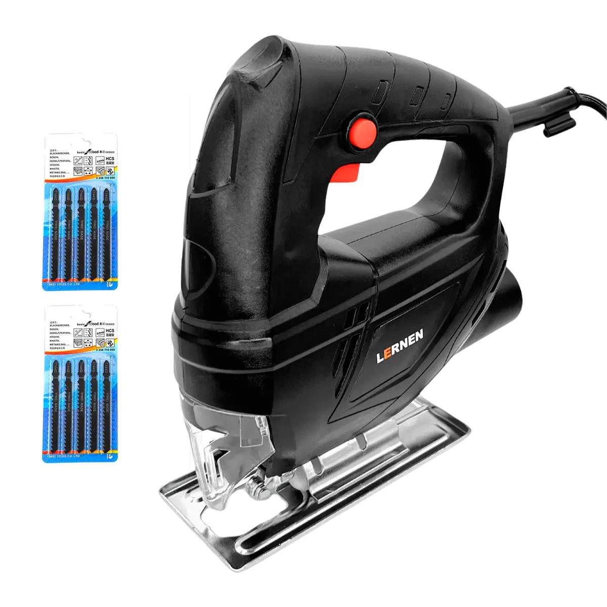 Sierra Caladora LERNEN - 400w 3000 Rpm Cuchillo 55mm + 10 Sierras Lernen