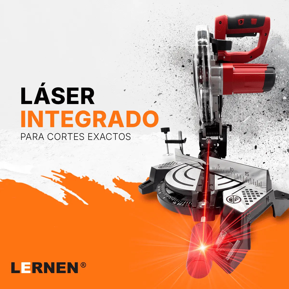 Sierra Ingleteadora Lernen 1500W + 2 Discos Lernen