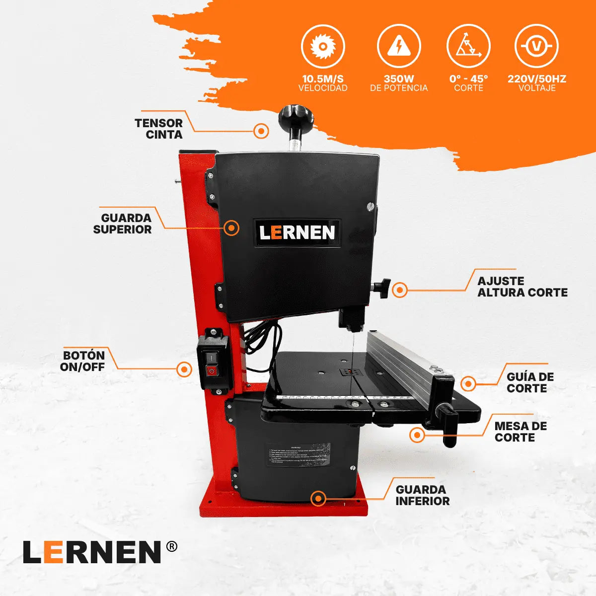 Sierra de Cinta Vertical 350W Lernen Lernen