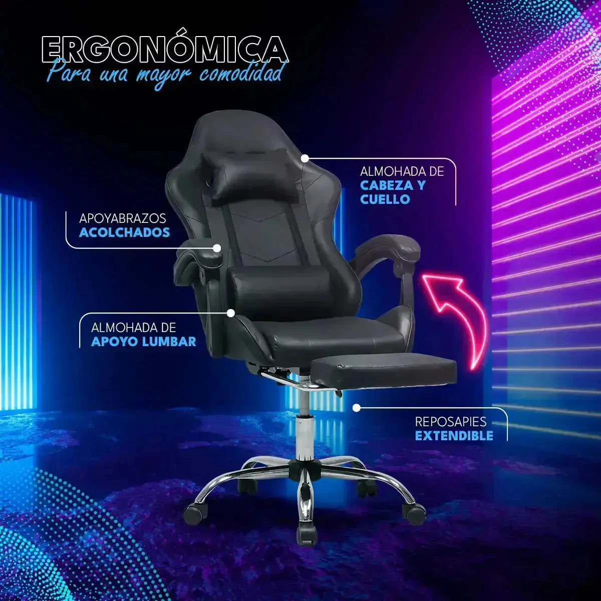 Silla Gamer Azul - Tokstock