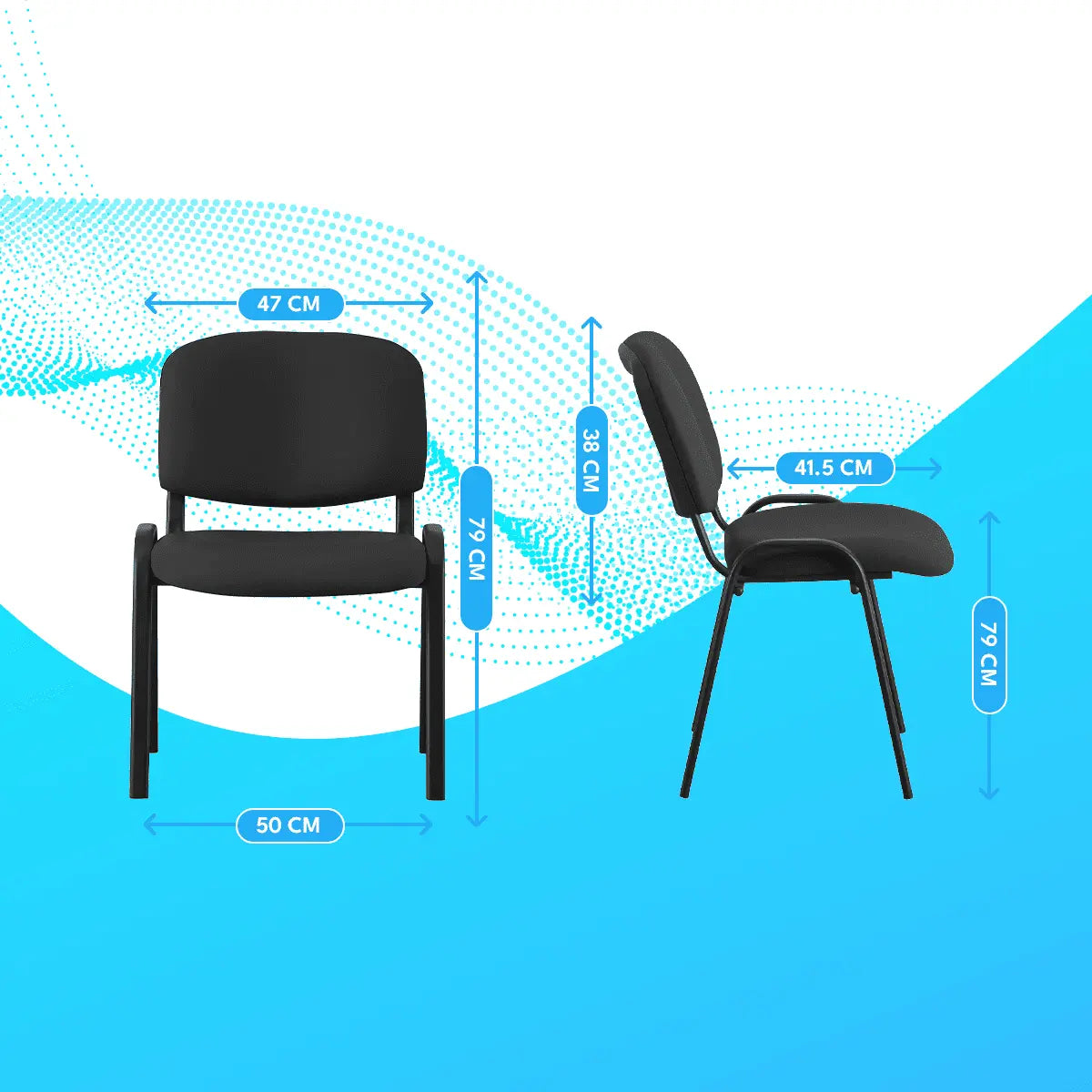 Silla de Visita ISO Modelo: 5SESPERAEC - Pack 5 unidades Homen