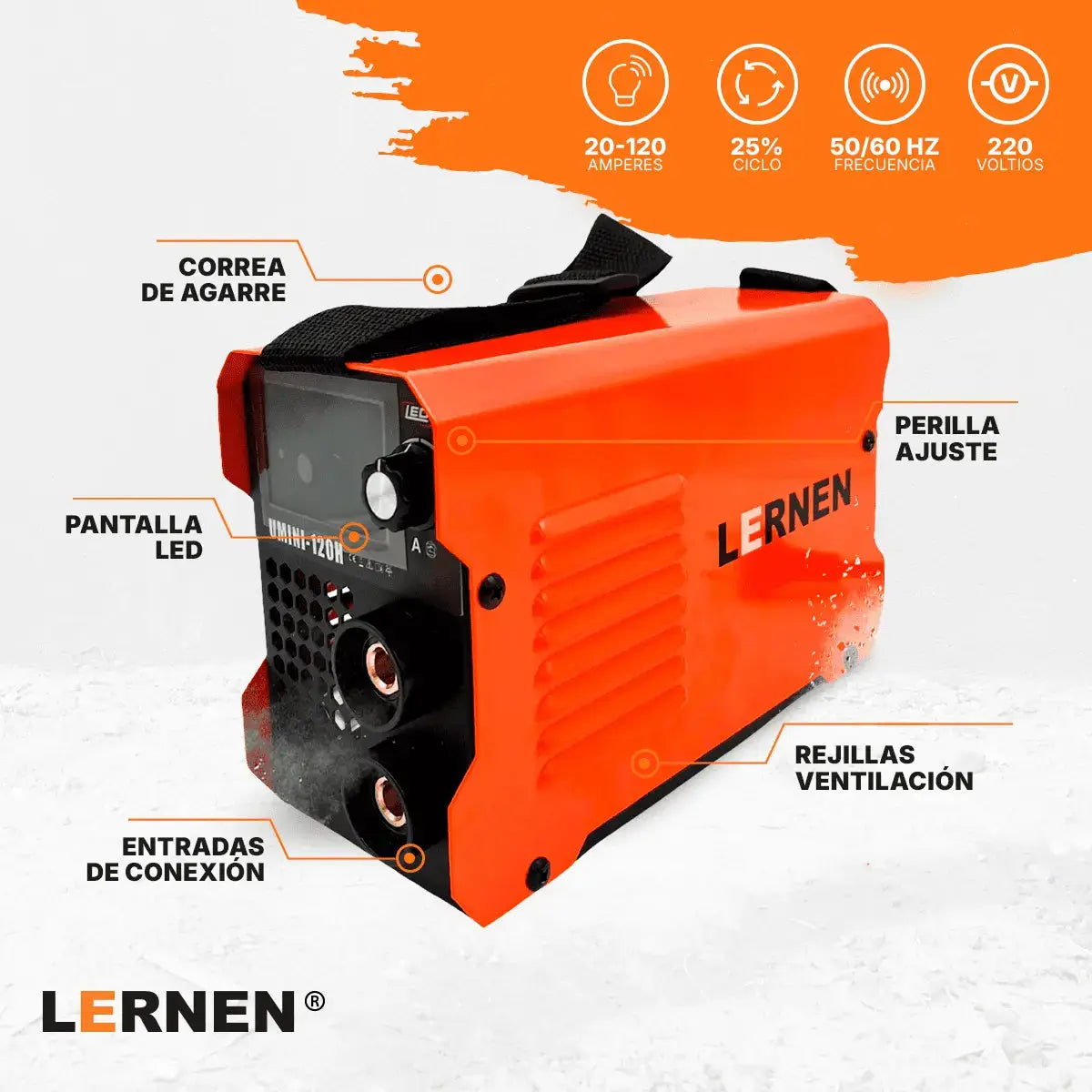 Soldadora Inverter Lernen 120a - 220v - 50 Hz Lernen