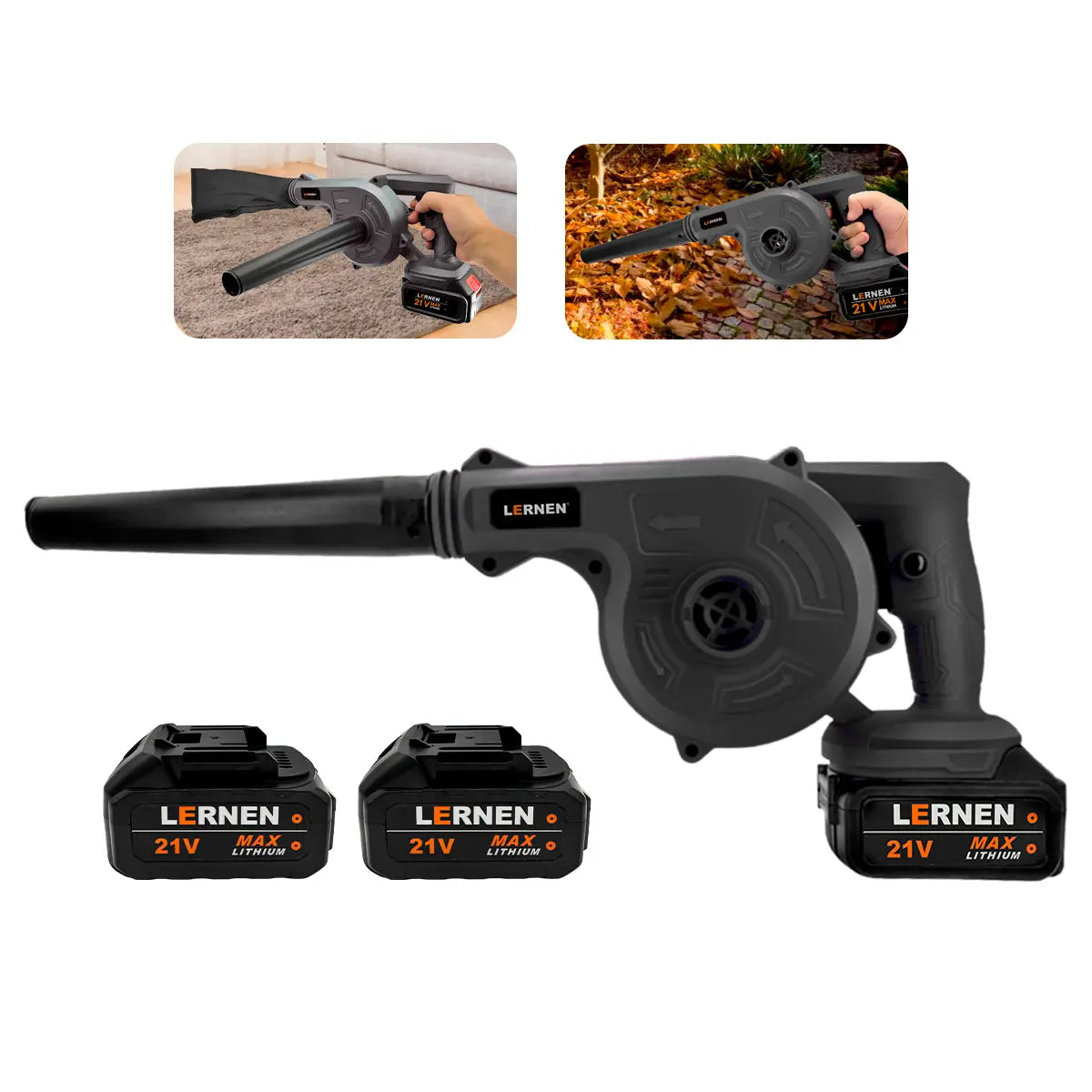 Sopladora Aspiradora Lernen Inalámbrica Con 2 Baterías Lernen