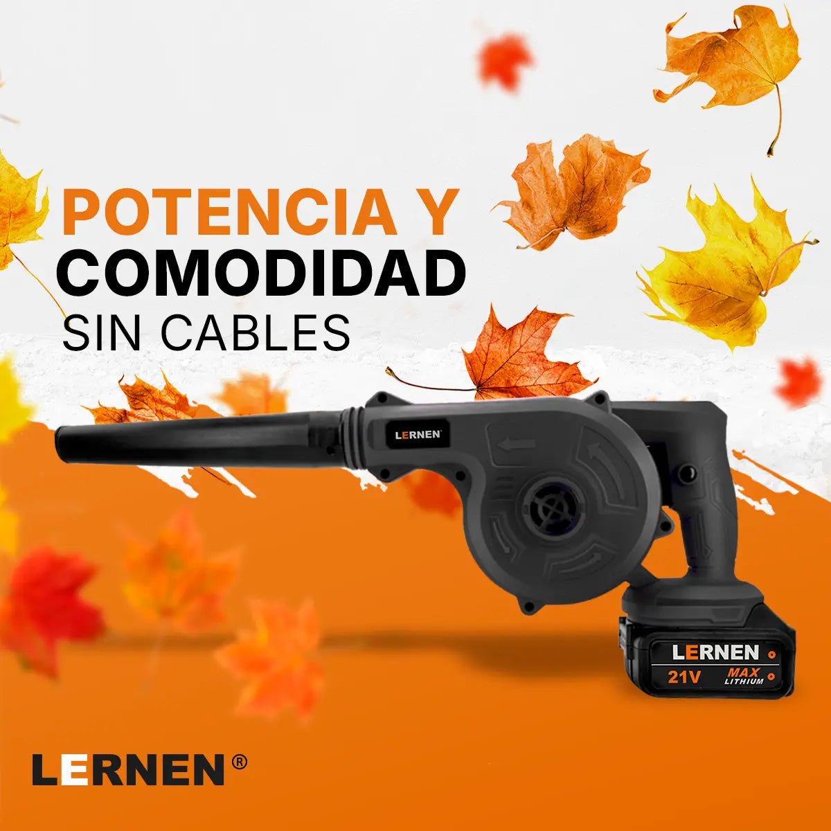 Sopladora Aspiradora Lernen Inalámbrica Con 2 Baterías Lernen