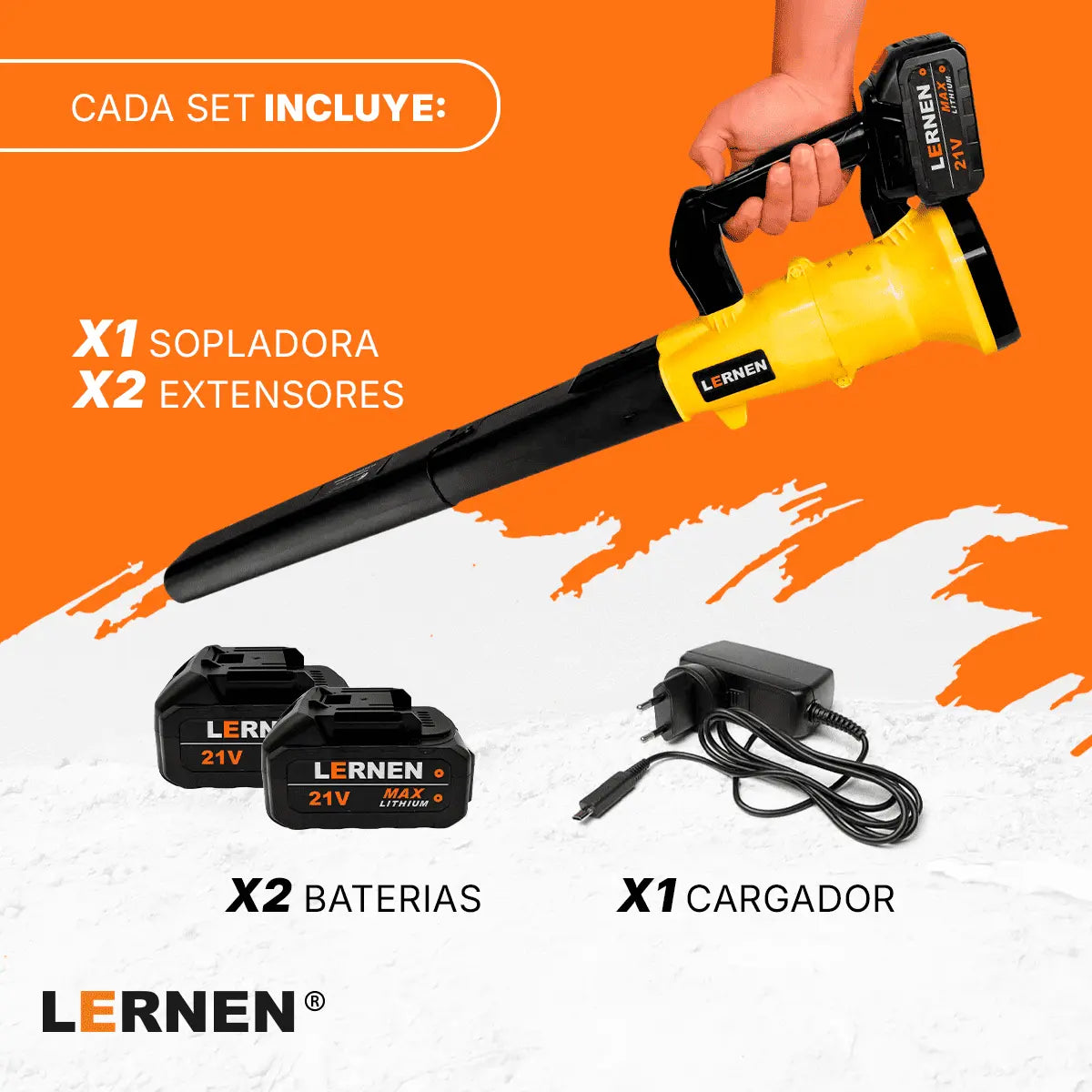 Sopladora Inalámbrica Lernen Pro A Batería 21v Lernen