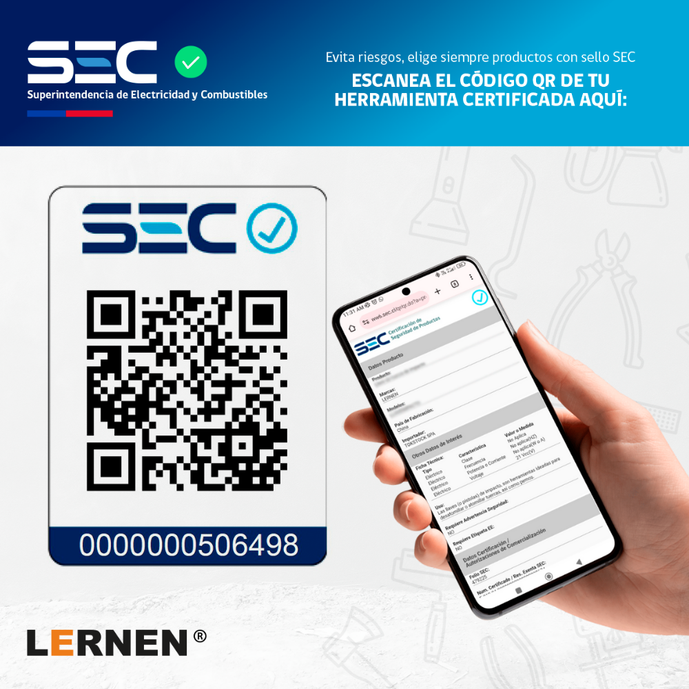 Kit Taladro Destornillador Inalámbrico LERNEN 21V + 2 Baterías + Acc Lernen