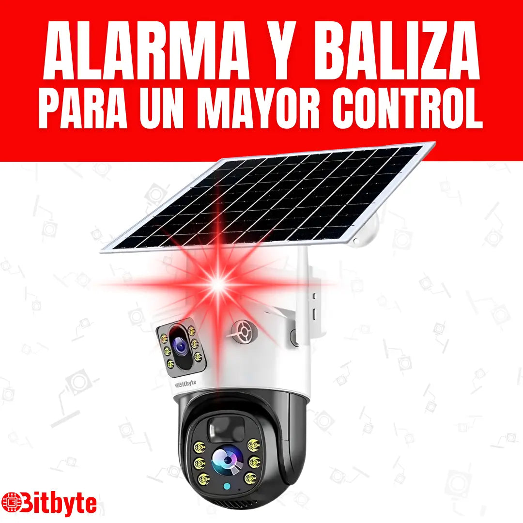 Cámara de seguridad Solar Wifi Exterior Impermeable 4MP + SD 64 GB Lernen