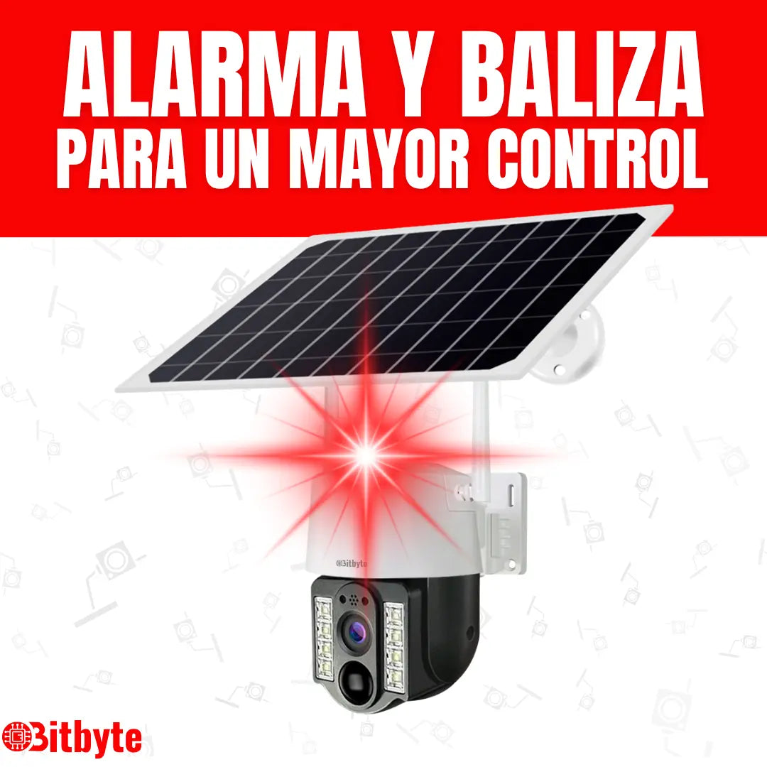 Cámara de seguridad Solar Wifi Exterior Impermeable 5MP + SD 64 GB Bitbyte