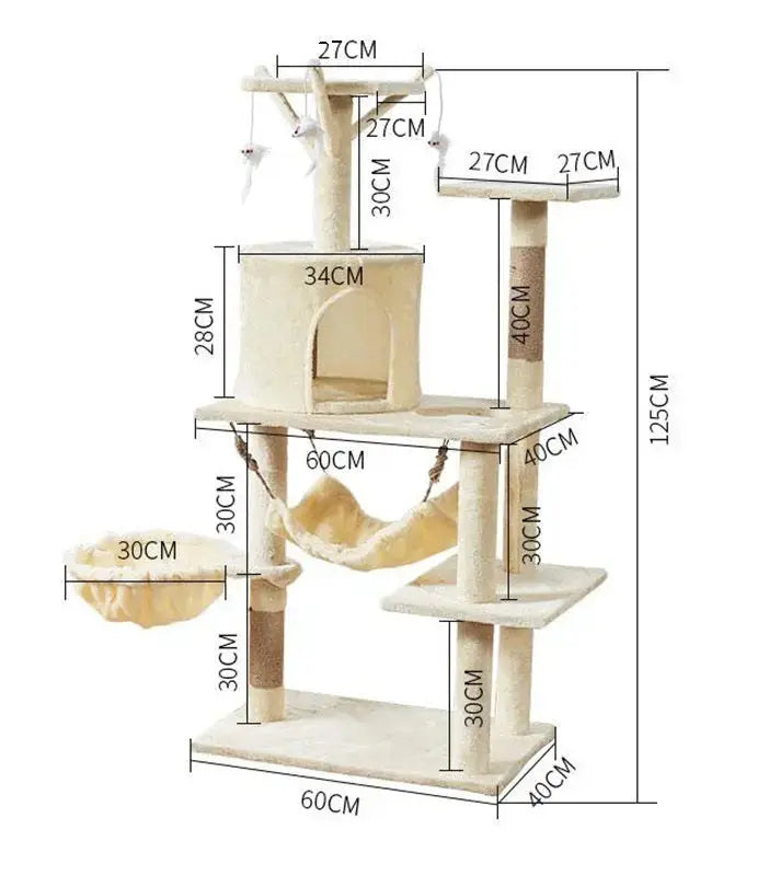 Torre Castillo Rascador Para Gatos Casa - Distintos Modelos Keru
