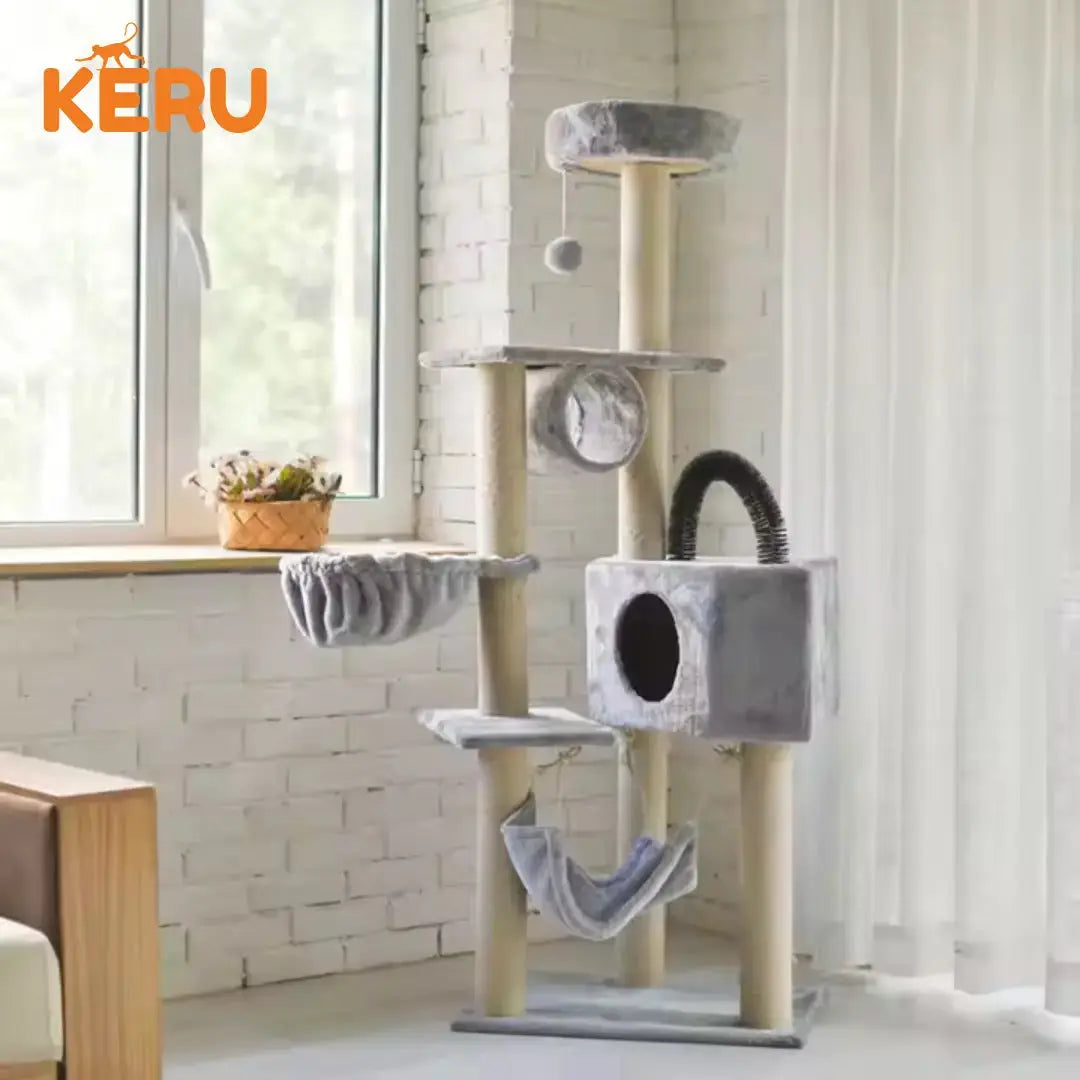Torre Castillo Rascador Para Gatos Casa - Distintos Modelos Keru