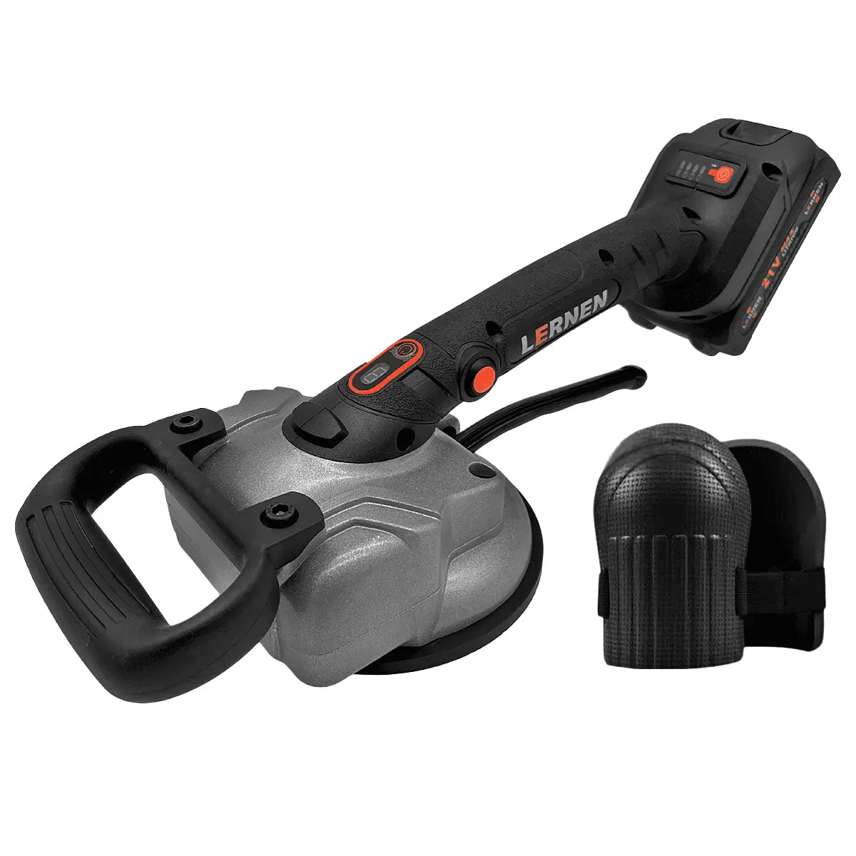 Ventosa Niveladora Vibradora Sopapa de Cerámica Inalámbrica 21V + Batería + Cargador + Rodilleras Lernen