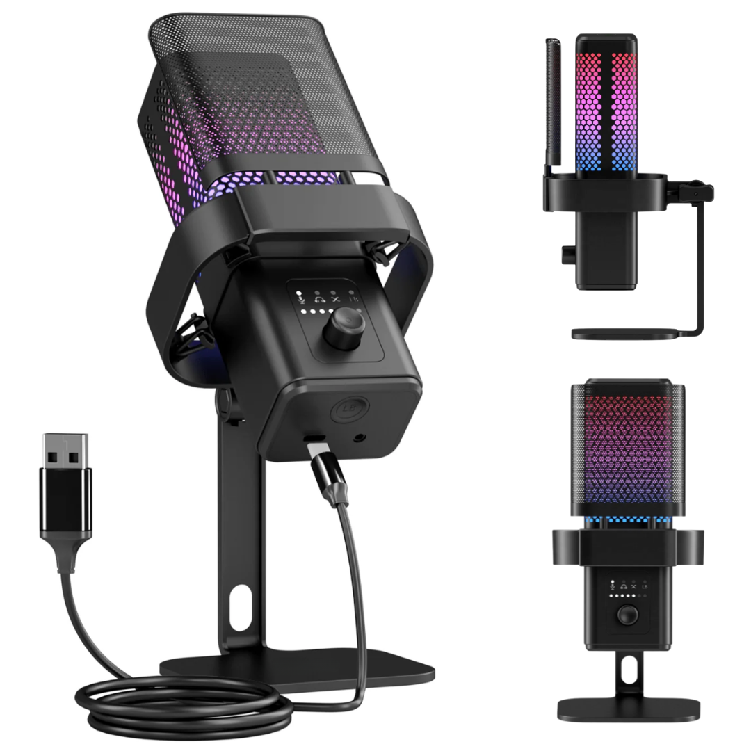 Micrófono de Streaming Podcast RGB Bitbyte M6 PRO Gamer