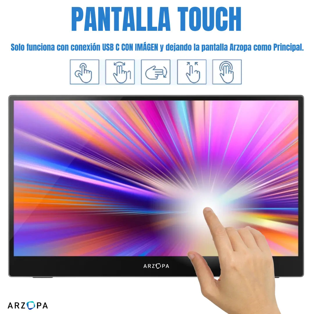Monitor Portátil Arzopa A1T - 15.6" Touch Arzopa