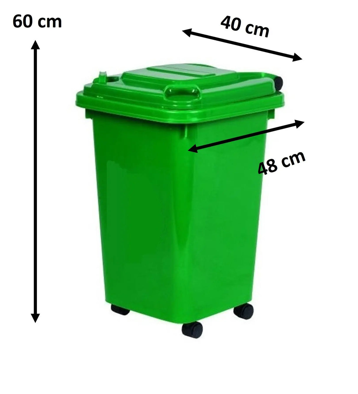 Basurero Contenedor De Basura 50 Litros Con Ruedas - Colores Lernen