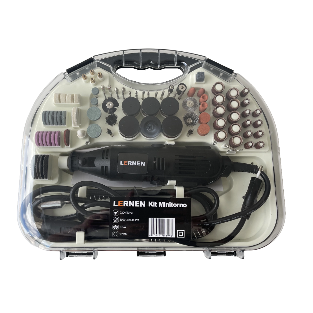 Herramienta Multipropósito Kit Minitorno Tipo Dremel 135w 211 Piezas