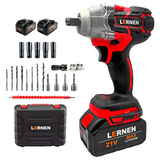 Llave Impacto 1/2" Inalámbrica LERNEN 21V + 2 Baterías + Acc