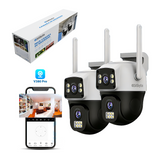 Cámara de seguridad Solar Wifi Exterior Impermeable 6MP 360° Full HD