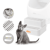 Escalera Para Arenero Gato KERU 2 Niveles Atrapa Arena