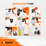 Pistola Para Pintar Eléctrica 550w LERNEN Lernen