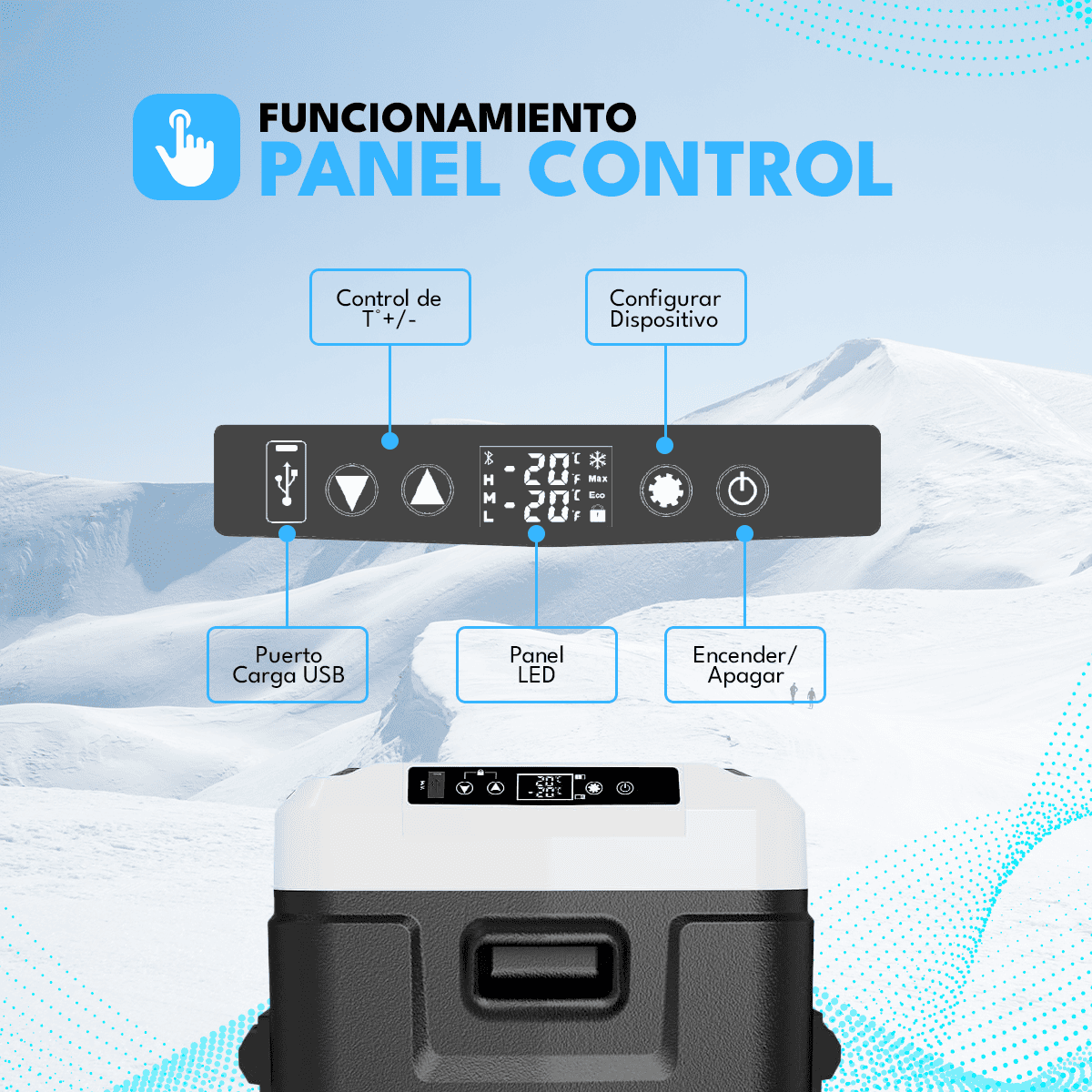 Cooler Eléctrico Portátil 50 Litros con Ruedas ED50C Homen