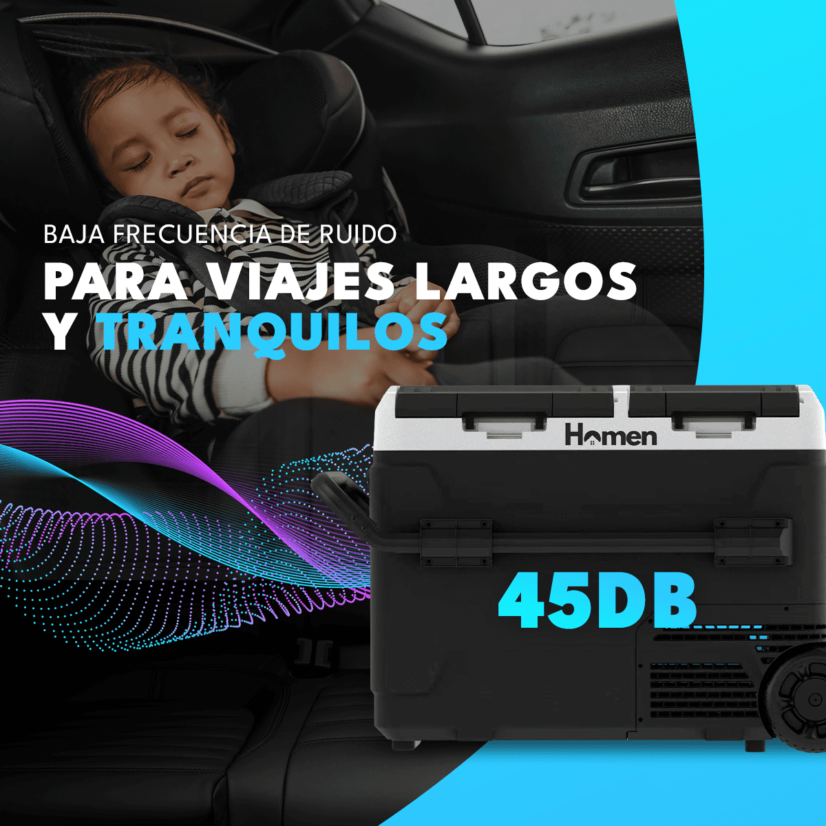 Cooler Eléctrico Portátil 50 Litros con Ruedas ED50C Homen