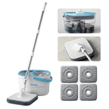 Trapeador Mopa 360 Con Balde Giratorio Centrifugo Microfibra