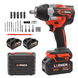 Llave Impacto 1/2" Inalámbrica 700 NM LERNEN 21V + 2 Baterías + Acc