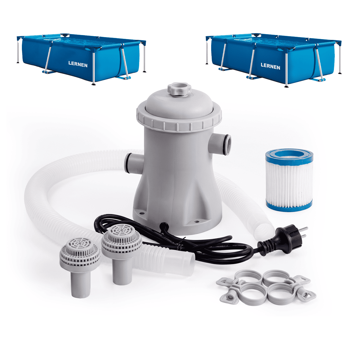 Bomba Para Piscina Con Filtro 2.006 L/h 30 W LERNEN