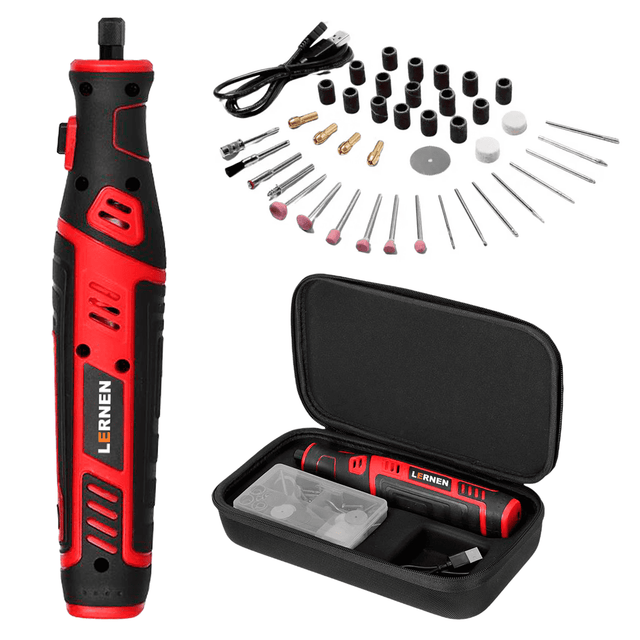Herramienta Grabado Multipropósito Inalámbrico LERNEN + 85 Accesorios. Lernen