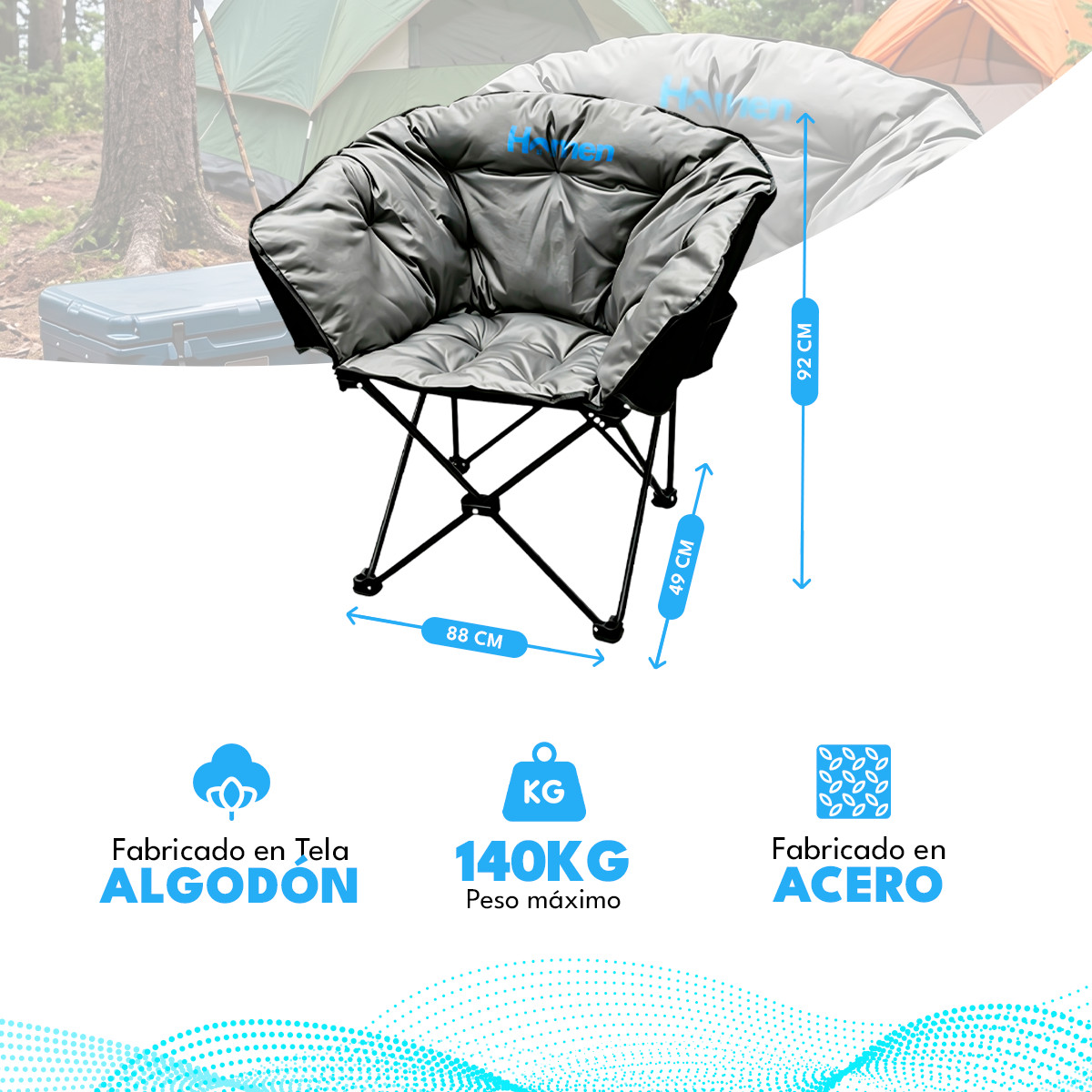 Silla Camping Plegable Pro Homen