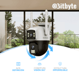 Cámara de seguridad Solar Wifi Exterior Impermeable 6MP 360° Full HD