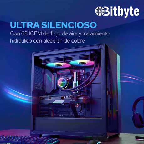 Refrigeración Líquida AIO ARGB PWM 240mm Bitbyte para Intel y AMD
