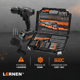 Pack Taladro Destornillador Inalámbrico 21v + Set 246 Brocas