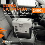 Estación De Energía Portátil Lernen 2400w Generador Eléctrico