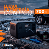 Estación De Energía Portátil Lernen 700w Generador Eléctrico