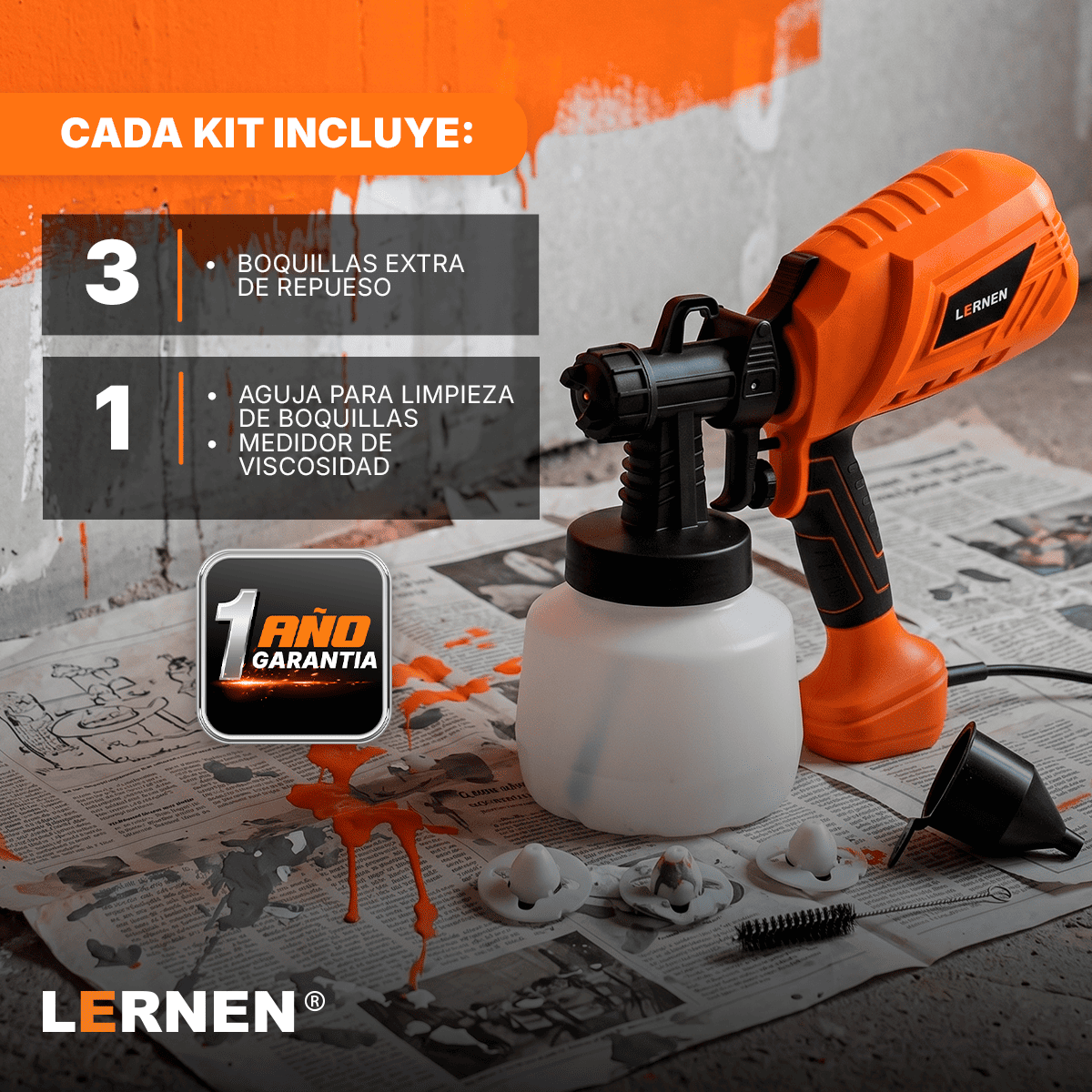 Pistola Para Pintar Eléctrica 550w LERNEN