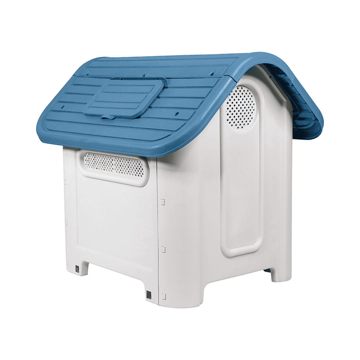 Casa para Perro con Ventana y Techo Azul Keru