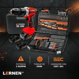 Pack Taladro Percutor + Set 246 Brocas